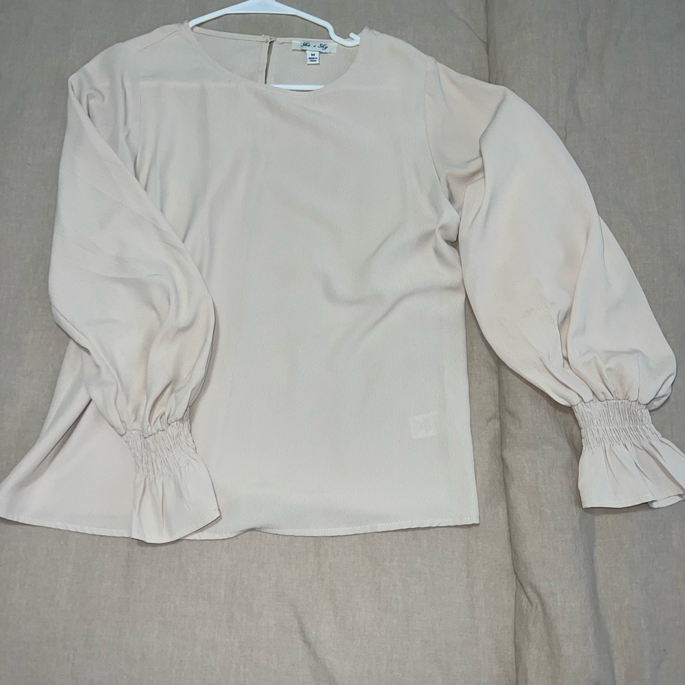 Elegant Cream Women's Top